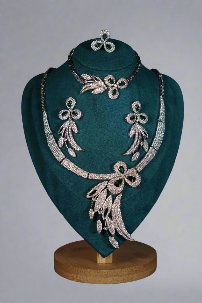 Zaysha Bijoux – Emerald Cascade Set